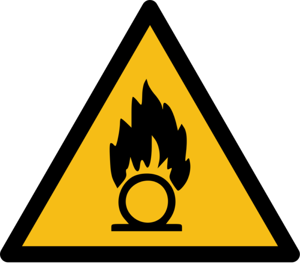 warnung vor brandf rdernden stoffen